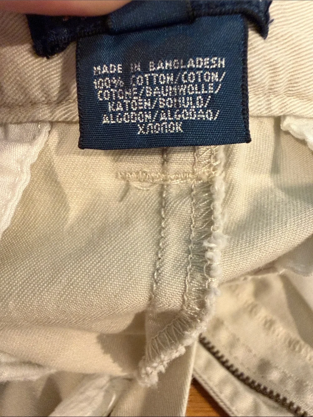 POLO Ralph Lauren Kids Unisex off white straight leg pants, size 14